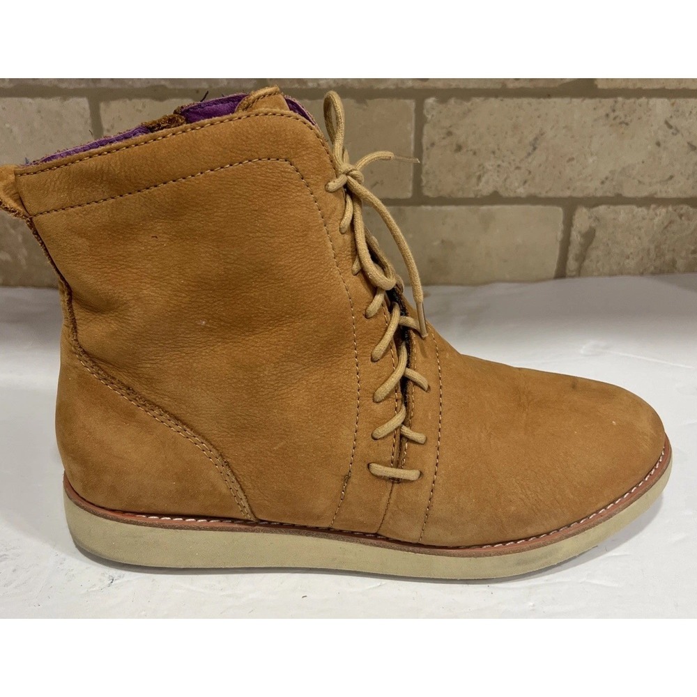 Bionica Corset II Honey Nubuck Leather Side Zip/Lace Up Women's Booties Size 11M